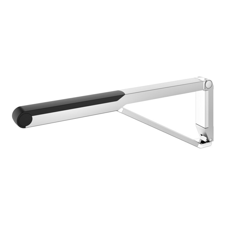 Keuco Poignée d'appui rabattable WC AXESS Aluminium argenté anodisé/noir, 700 mm