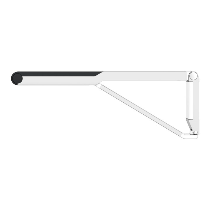 Keuco Poignée d'appui rabattable WC AXESS Aluminium argenté anodisé/noir, 700 mm