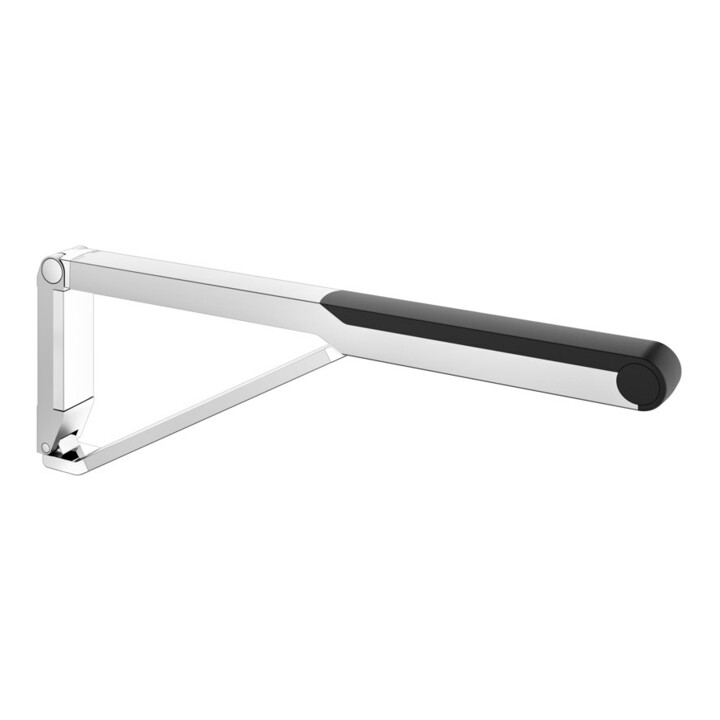 Keuco Poignée d'appui rabattable WC AXESS Aluminium argenté anodisé/noir, 700 mm