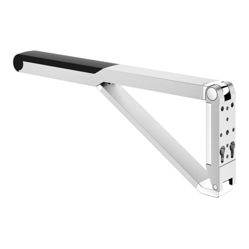 Keuco Poignée d'appui rabattable WC AXESS Aluminium argenté anodisé/noir, 700 mm