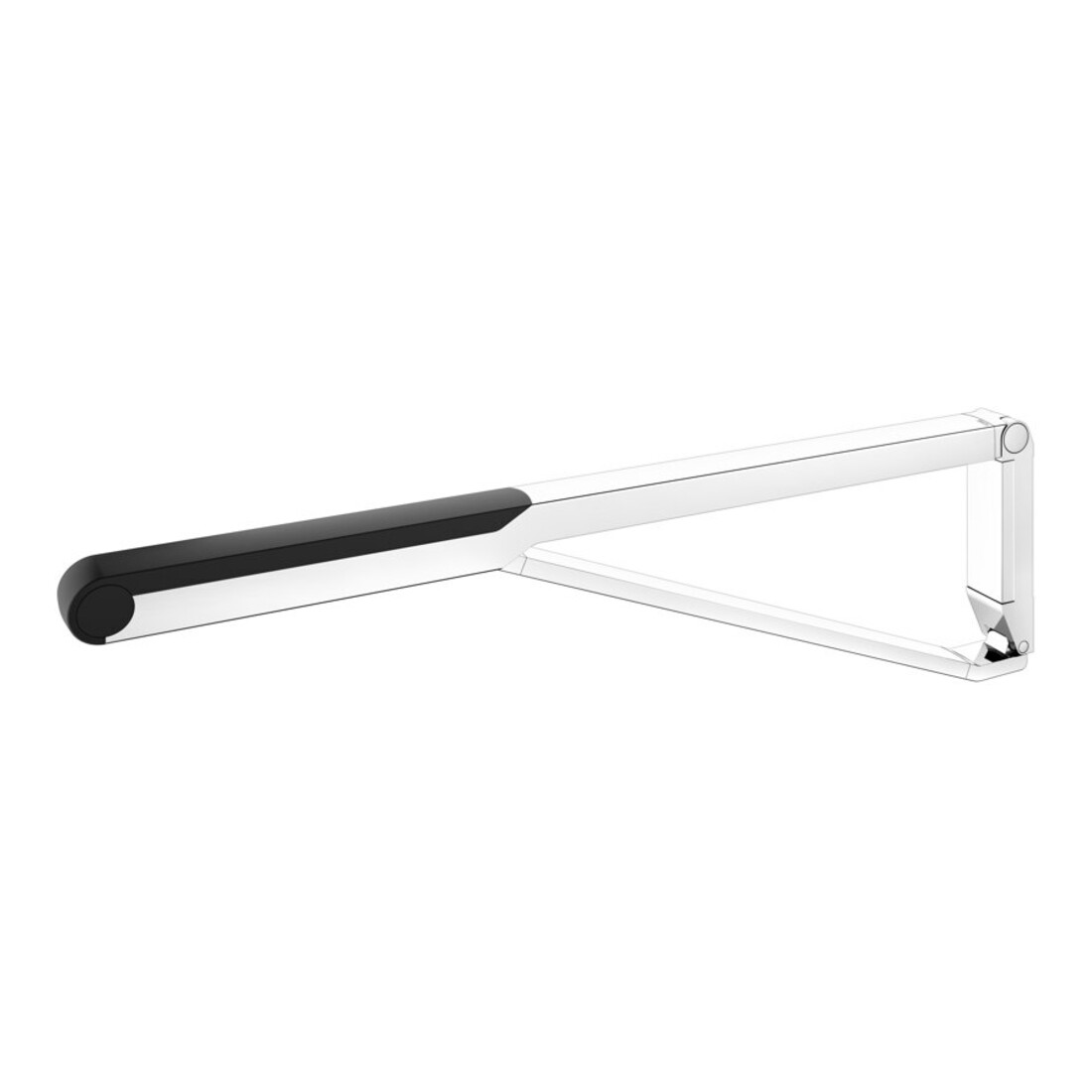 Keuco Poignée d'appui rabattable WC AXESS chromé/noir, 850 mm
