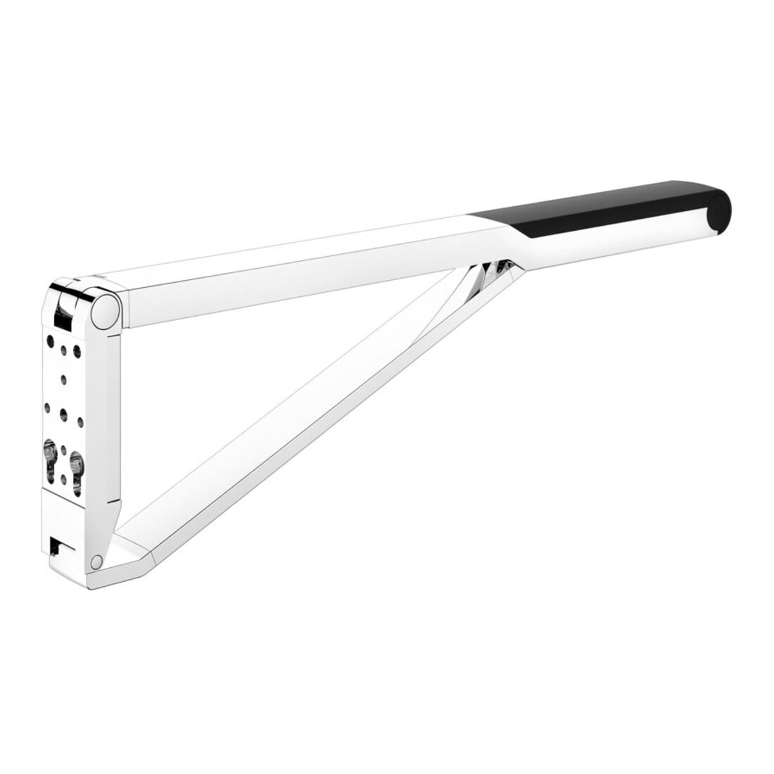Keuco Poignée d'appui rabattable WC AXESS chromé/noir, 850 mm