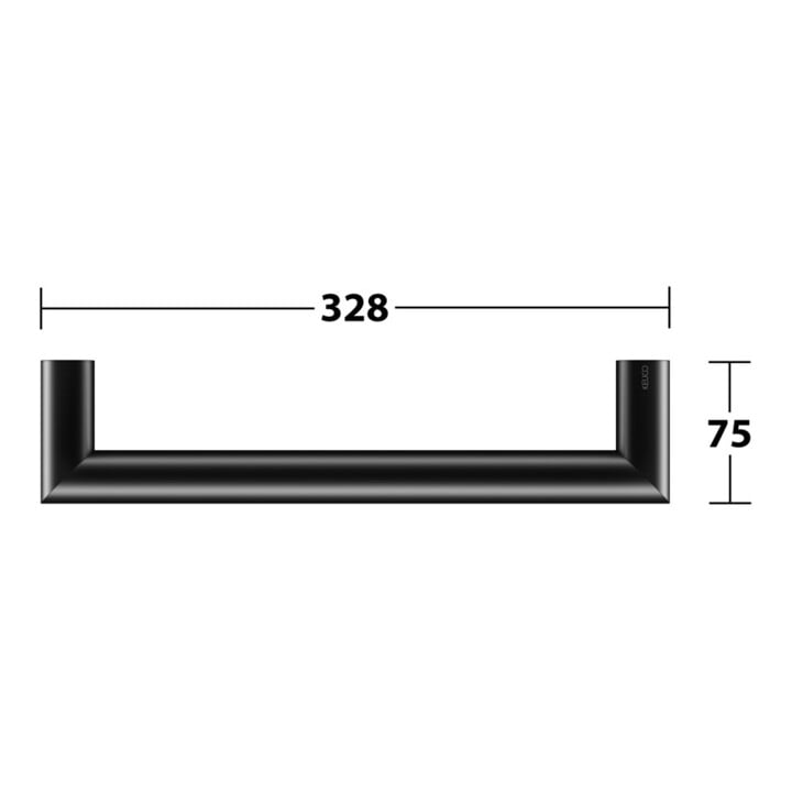 Keuco Poignée d'appui REVA noir mat, 328 mm