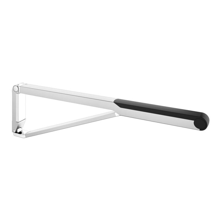 Keuco Poignée d'appui WC rabattable AXESS Aluminium argenté anodisé/noir, 850 mm
