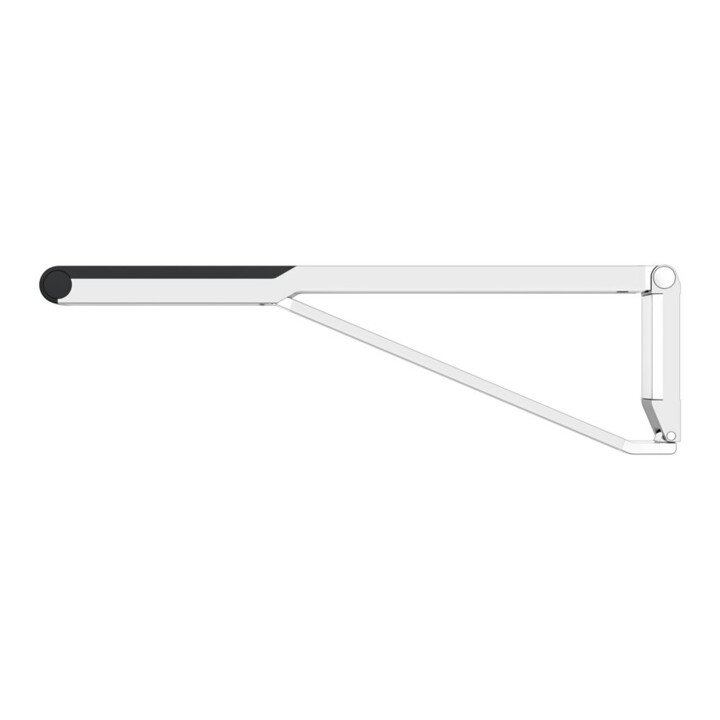 Keuco Poignée d'appui WC rabattable AXESS Aluminium argenté anodisé/noir, 850 mm
