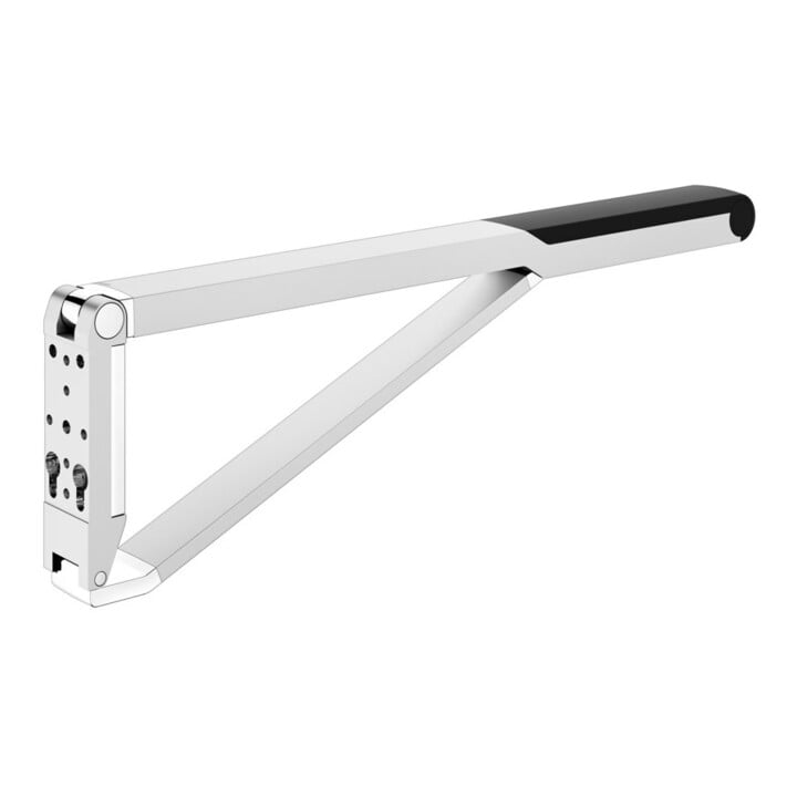 Keuco Poignée d'appui WC rabattable AXESS Aluminium argenté anodisé/noir, 850 mm