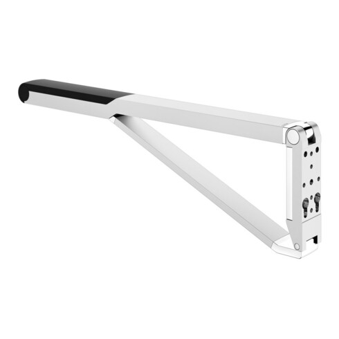 Keuco Poignée d'appui WC rabattable AXESS Aluminium argenté anodisé/noir, 850 mm