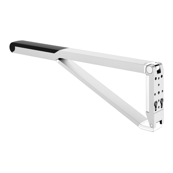 Keuco Poignée d'appui WC rabattable AXESS Aluminium argenté anodisé/noir, 850 mm