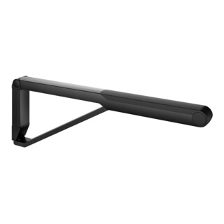 Keuco Poignée d'appui WC rabattable AXESS noir mat/noir, 700 mm