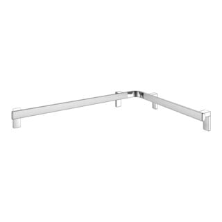 Keuco Poignée de douche/baignoire AXESS 850x650mm, alu argenté anodisé/chromé