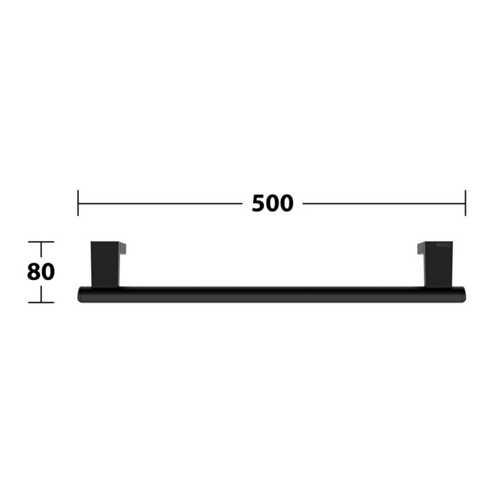 Keuco Poignée de maintien AXESS 500 mm, noir mat