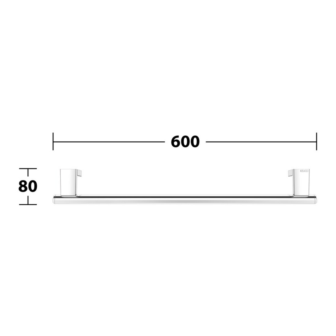 Keuco Poignée de maintien AXESS 600 mm, chromée