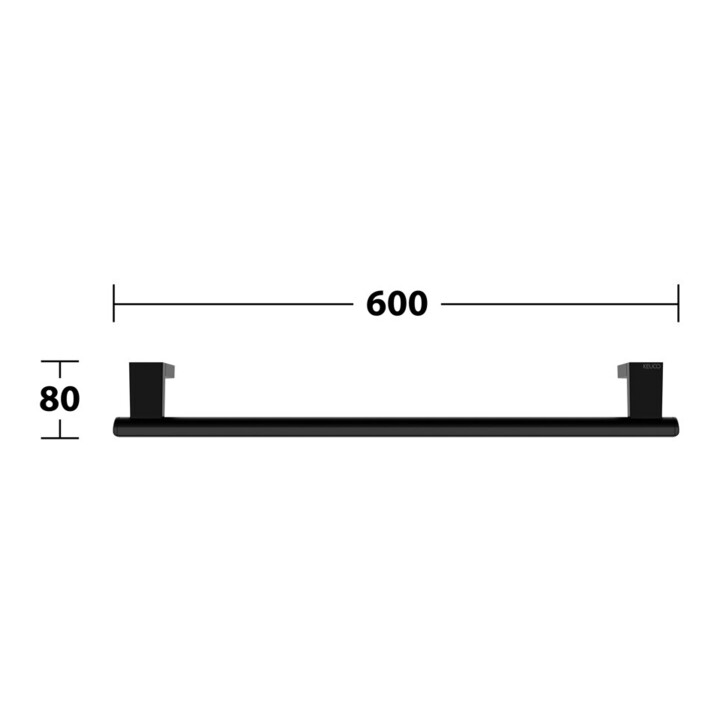 Keuco Poignée de maintien AXESS 600 mm, noir mat