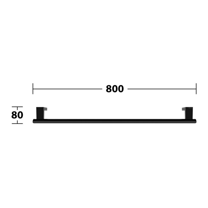 Keuco Poignée de maintien AXESS 800 mm, noir mat