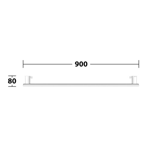 Keuco Poignée de maintien AXESS 900 mm, aluminium argenté anodisé/chromé