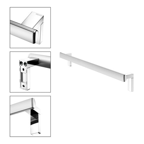 Keuco Poignée de maintien AXESS 900 mm, aluminium argenté anodisé/chromé