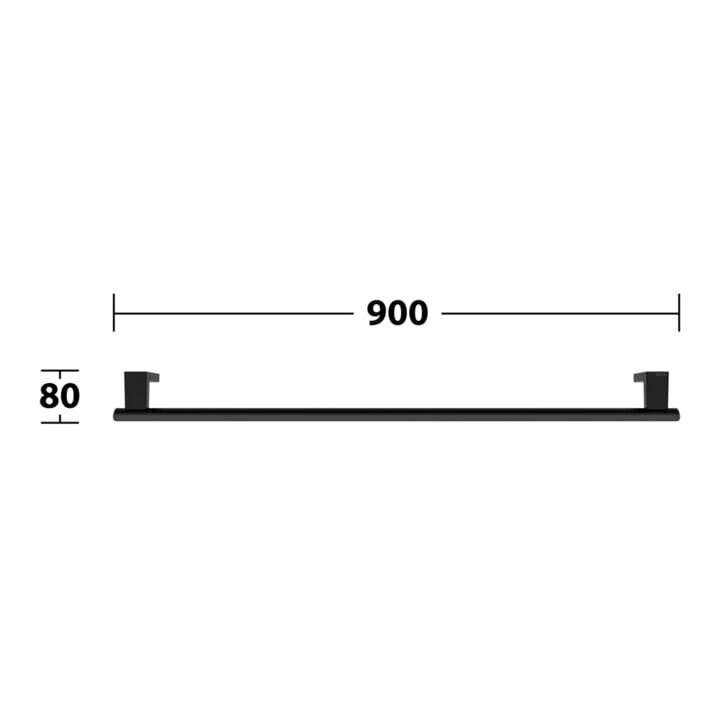 Keuco Poignée de maintien AXESS 900 mm, noir mat