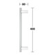 Keuco Poignée de maintien AXESS verticale, 400 mm, alu argenté anodisé/vc-5