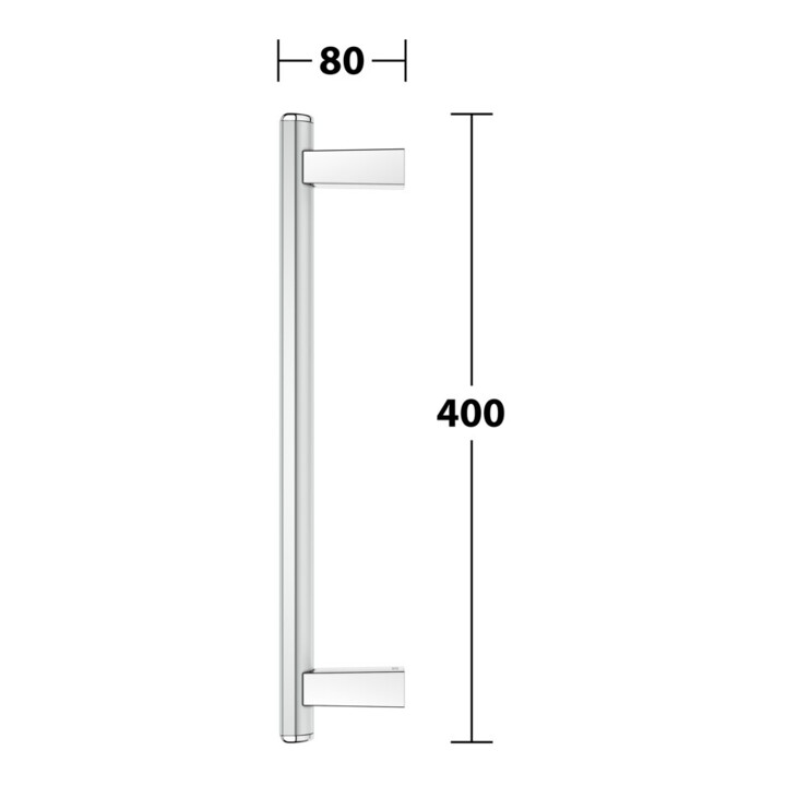 Keuco Poignée de maintien AXESS verticale, 400 mm, alu argenté anodisé/vc