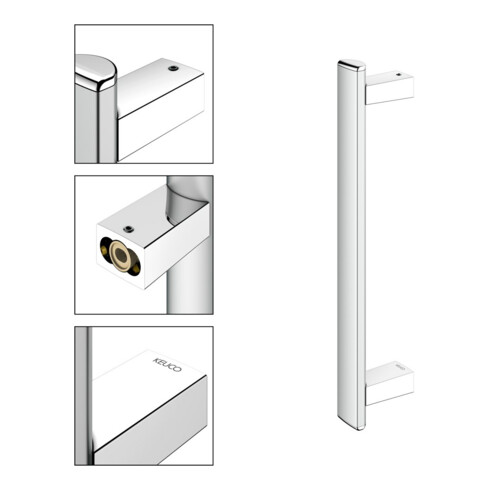 Keuco Poignée de maintien AXESS verticale, 400 mm, alu argenté anodisé/vc