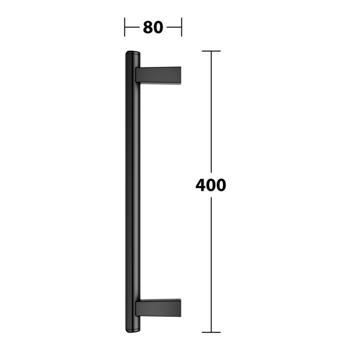 Keuco Poignée de maintien AXESS verticale, 400 mm, noir mat