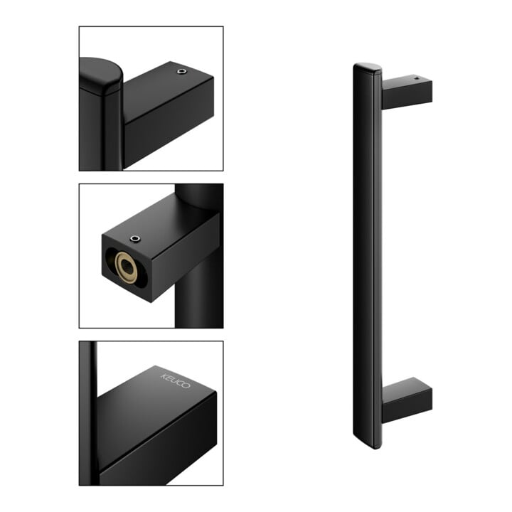 Keuco Poignée de maintien AXESS verticale, 400 mm, noir mat