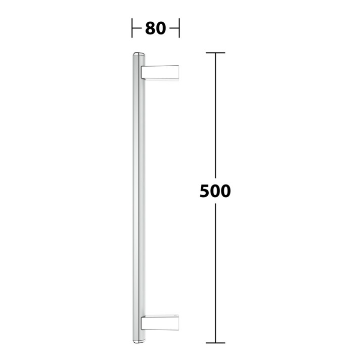 Keuco Poignée de maintien AXESS verticale, 500 mm, alu argent anodisé/vc