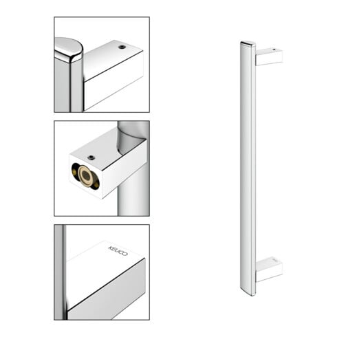 Keuco Poignée de maintien AXESS verticale, 500 mm, alu argent anodisé/vc