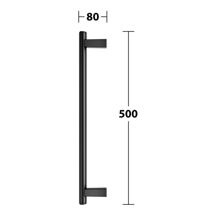 Keuco Poignée de maintien AXESS verticale, 500 mm, noir mat