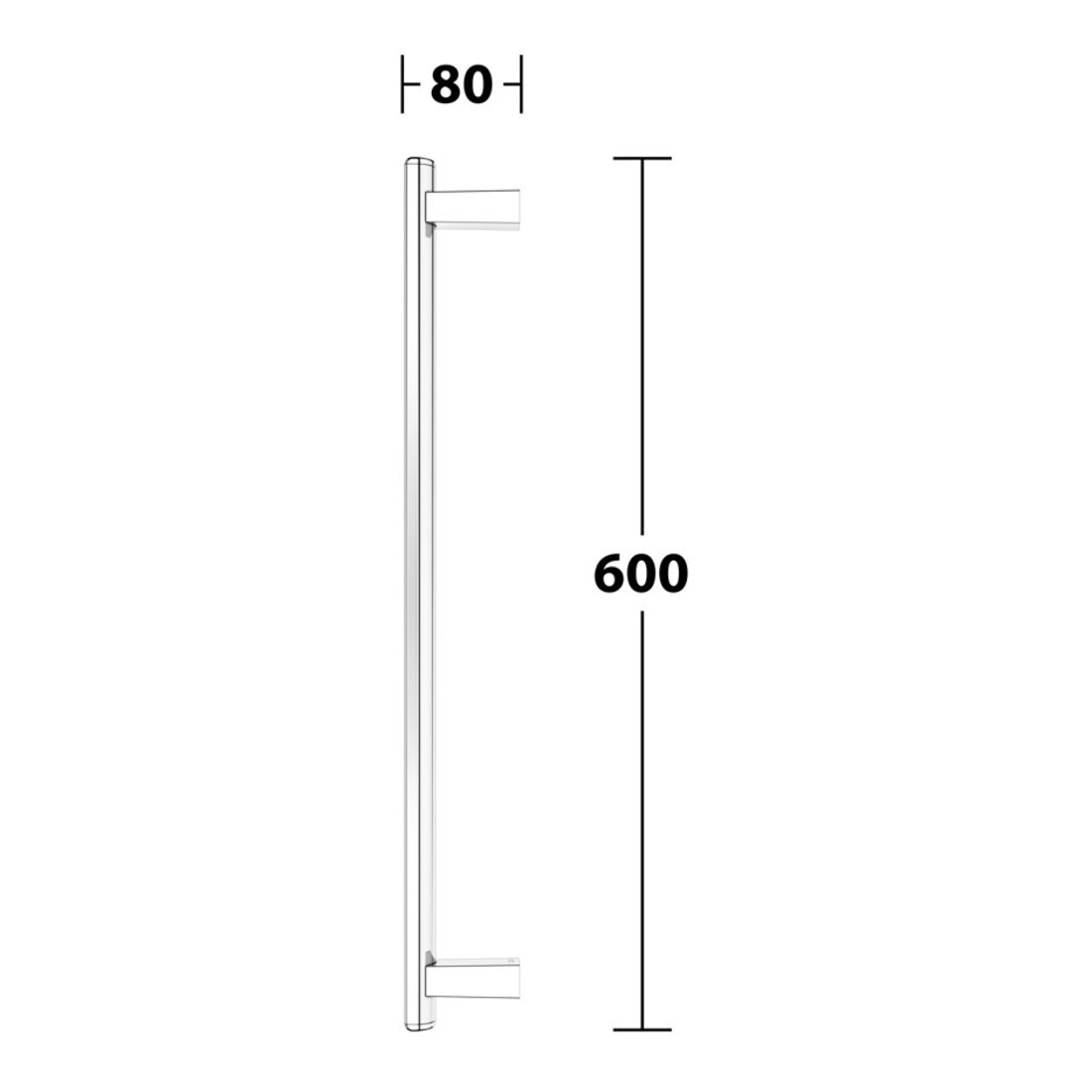 Keuco Poignée de maintien AXESS verticale, 600 mm, chromée