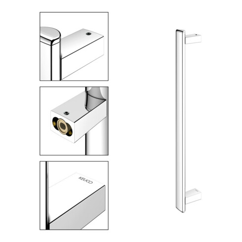 Keuco Poignée de maintien AXESS verticale, 600 mm, chromée