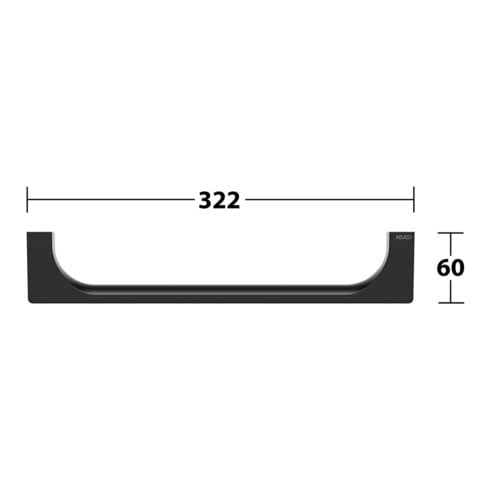 Keuco Poignée Edition 11 Largeur 322mm, noir mat