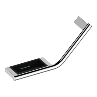 Keuco Poignée Plan 135G, avec porte-savon, D, chrome/noir-gr.