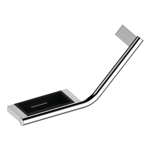 Keuco Poignée Plan 135G, avec porte-savon, D, chrome/noir-gr.