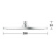 Keuco Pomme de douche 250 mm, ronde, plastique, alu./finition-2