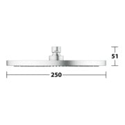 Keuco Pomme de douche 250 mm, ronde, plastique, alu./finition-2