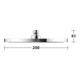 Keuco Pomme de douche tête 250 mm, ronde, en plastique, chromée-2