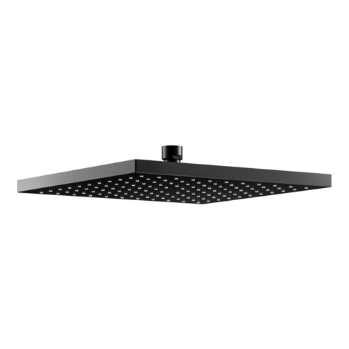 Keuco Pomme de tête 250x250mm, noir mat, carrée, douchette en plastique