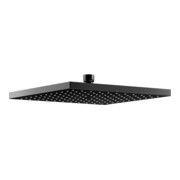 Keuco Pomme de tête 250x250mm, noir mat, carrée, douchette en plastique