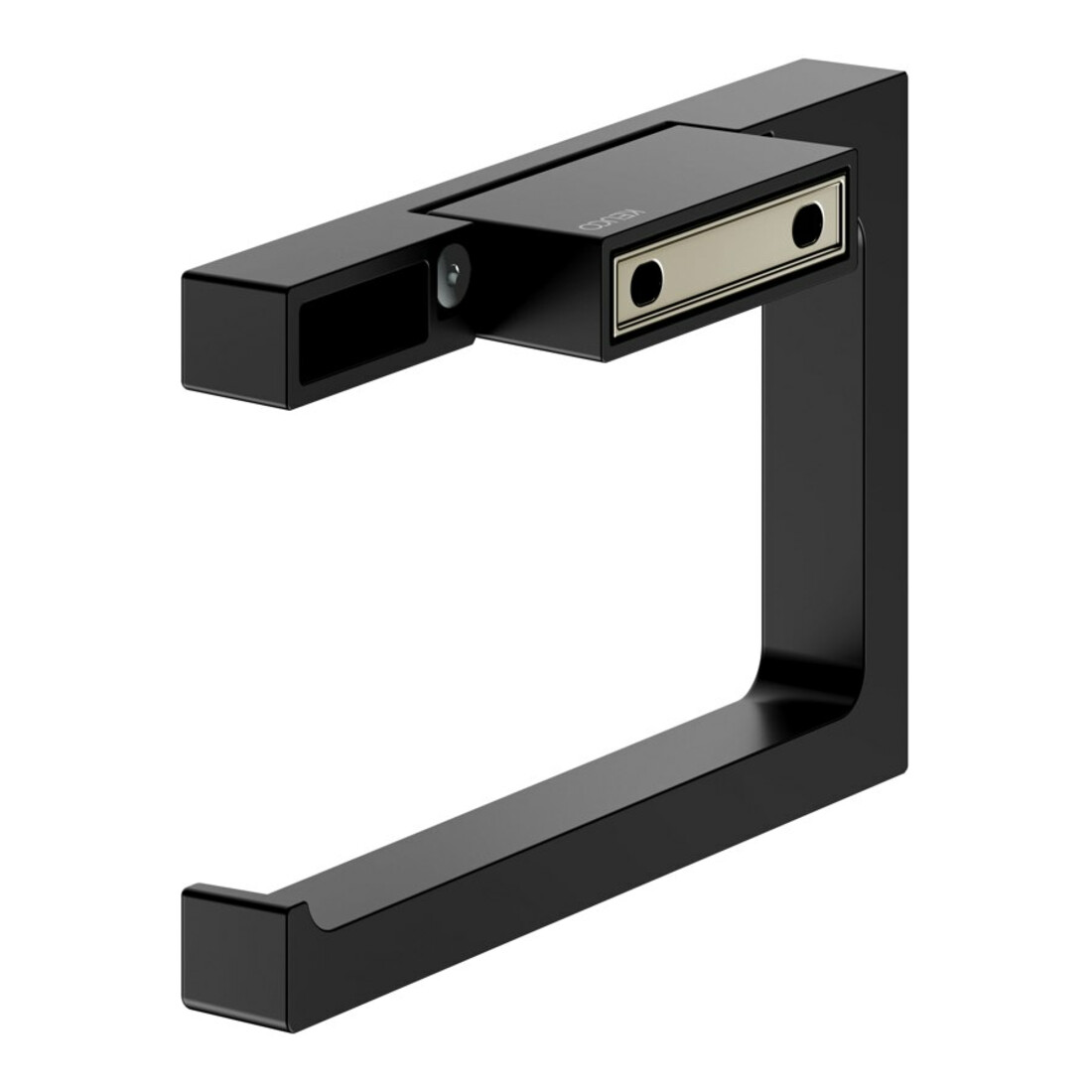 Keuco Porte-papier toilette Edition 11 noir mat, ouvert, pour largeur de rouleau 100/120 mm