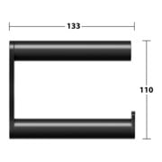 Keuco Porte-papier toilette Plan forme ouverte, version droite, noir-4