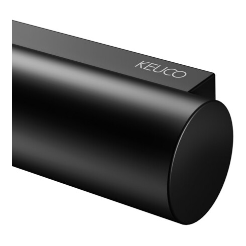 Keuco Porte-papier toilette Plan forme ouverte, version droite, noir