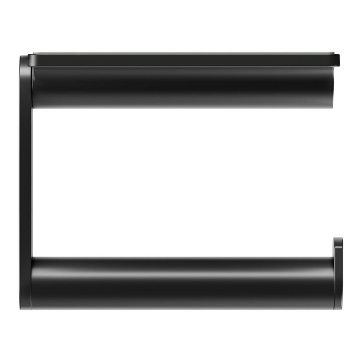 Keuco Porte-papier toilette Plan ouvert, avec tablette, noir mat / noir