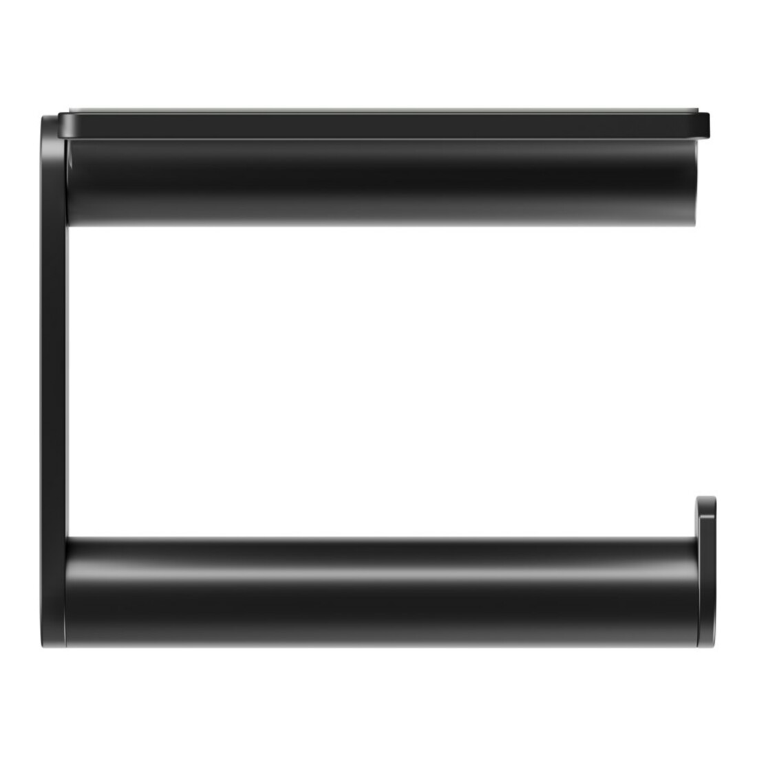 Keuco Porte-papier toilette Plan ouvert, avec tablette, noir mat / noir