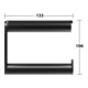 Keuco Porte-papier toilette Plan ouvert, avec tablette, noir mat / noir