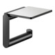 Keuco Porte-papier toilette Plan ouvert, avec tablette, noir mat / noir-5