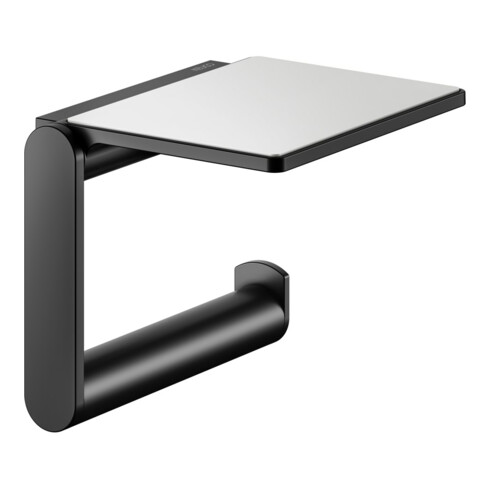 Keuco Porte-papier toilette Plan ouvert, avec tablette, noir mat / noir