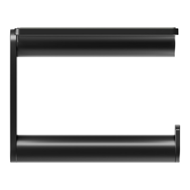 Keuco Porte-papier toilette Plan ouvert, avec tablette, noir mat / noir