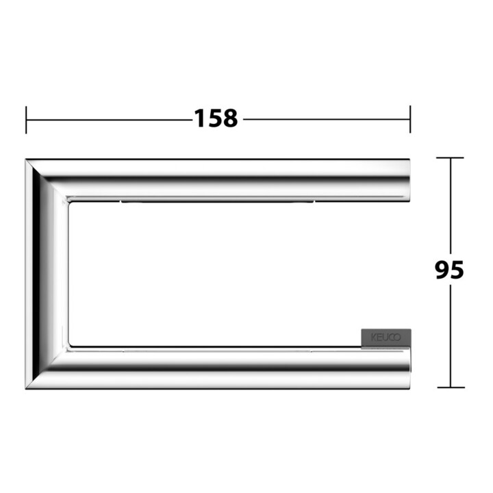 Keuco Porte-papier toilette REVA chromé, ouvert, pour rouleaux 100/120 mm