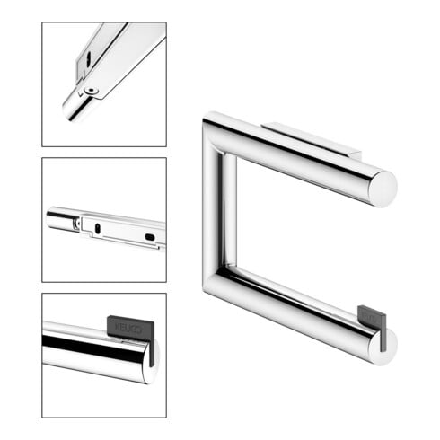 Keuco Porte-papier toilette REVA chromé, ouvert, pour rouleaux 100/120 mm